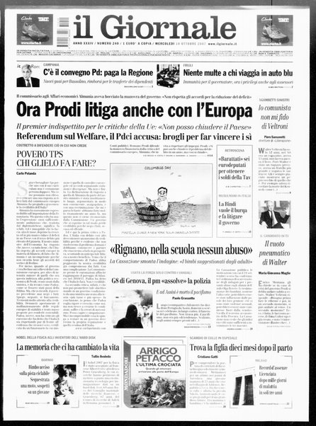 Il giornale : quotidiano del mattino